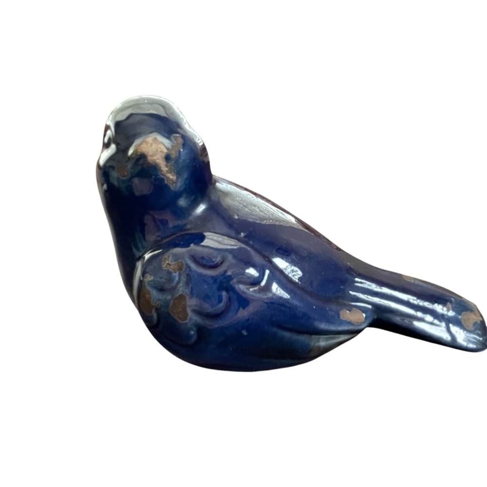Blue Ceramic Bird Figurine - Picture 3 of 8